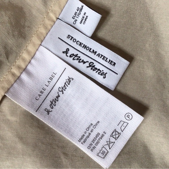 & other stories cotton blend jacket, New, ivory, size 42 - Picture 8 of 8